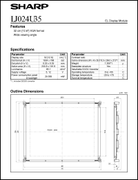 LJ024U35 datasheet: EL display module LJ024U35