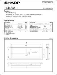 LJ44KM01 datasheet: EL display module LJ44KM01