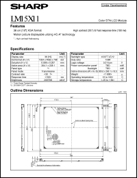 LM15X11 datasheet: Color STN LCD module LM15X11