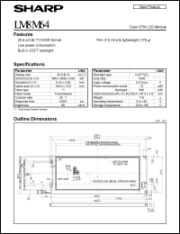 LM8M64 datasheet: Color STN-LCD module LM8M64