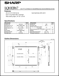 LQ10D367 datasheet: Color TFT-LCD module LQ10D367