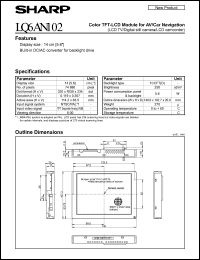 LQ6AN102 datasheet: Color TFT-LCD module for AV/car navigation LQ6AN102