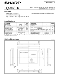 LQ6AW31K datasheet: Color TFT-LCD module for AV/car navigation LQ6AW31K