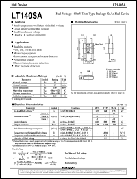 LT140SA datasheet: Hall voltage 160mV GaAs hall device LT140SA