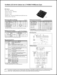 LT1442M datasheet: Dot matrix LED unit for outdoor use LT1442M
