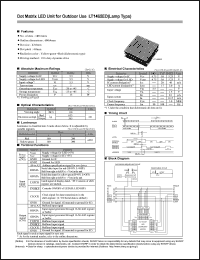 LT1465ED datasheet: Dot matrix LED unit for outdoor use LT1465ED