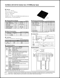 LT1540M datasheet: Dot matrix LED unit for outdoor use LT1540M