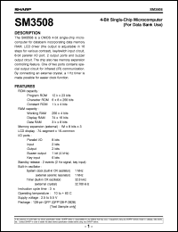 SM3508 datasheet: 4-bit single-chip microcomputer SM3508