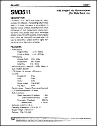 SM3511 datasheet: 4-bit single-chip microcomputer SM3511