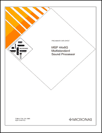 MSP4458G datasheet: Multistandard sound processor MSP4458G