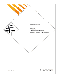 HAL710SF-E datasheet: Hall effect sensor with direction detection (150 kHz) HAL710SF-E