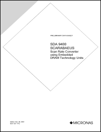 SDA9400 datasheet: Scan rate converter using embedded DRAM technology unit SDA9400