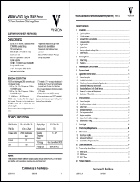 VV5409B001 datasheet: CMOS sensor VV5409B001