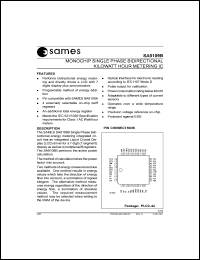 SA9109BFA datasheet: Monochip single phase bidirectional kilowatt hour metering IC SA9109BFA