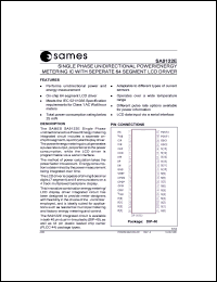 SA9122EFA datasheet: Single phase unidirectional power/enrgy metering IC with seperate 64 segment LCD driver SA9122EFA