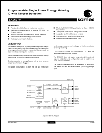 SA9607PSA datasheet: Programmable single phase energy metering IC with tamper detection SA9607PSA