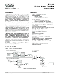 ES2828S datasheet: Modem analog front end ES2828S