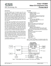 ES3883 datasheet: Video CD companion chip, 5 V ES3883