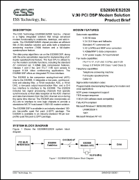 ES2898S datasheet: V.90 PCI DSP modem ES2898S