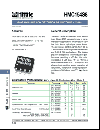 HMC154S8 datasheet: Double- balanced mixer 5- 20 GHz HMC154S8