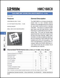 HMC168C8 datasheet: Double- balanced mixer DC 4.5- 8 GHz HMC168C8