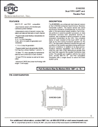 EI16C552 datasheet: Dual FIFO universal asynchronous receiver transmitter (UART) EI16C552