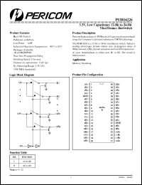PI3B16226 datasheet: 3.3V, low capacitance 12-bit to 24-bit demux/mux bus switch PI3B16226