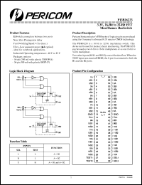 PI3B16233 datasheet: 3.3V, 16-bit to 32-bit FET demux/mux bus switch PI3B16233