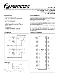PI3C16212B datasheet: 3.3V, 2-port, 20-bit bus switch PI3C16212B