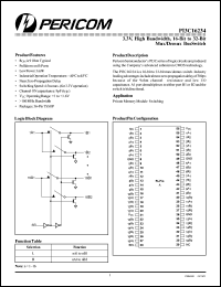 PI3C16234A datasheet: 3.3V, high bandwidth, 16-bit to 32-bit mux/demux bus switch PI3C16234A