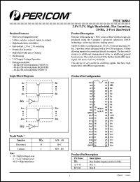 PI3C16861A datasheet: 2.5/3.3V, high bandwidth, 20-bit,2-port bus switch PI3C16861A