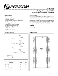 PI3C32160A datasheet: 3.3V, high bandwidth, 16:32-bit PCI hot-plug mux/demux bus switch PI3C32160A