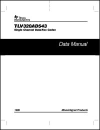TLV320AD543PT datasheet:  3 V SINGLE CHANNEL CODEC W/HYBRID OP AMPS & SPEAKER DRIVER TLV320AD543PT