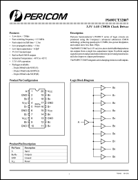 PI49FCT32807S datasheet: 3.3V, 2 x 10 CMOS clock driver PI49FCT32807S