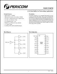 PI49FCT3807DS datasheet: 1-10 clock buffer for networking applications PI49FCT3807DS