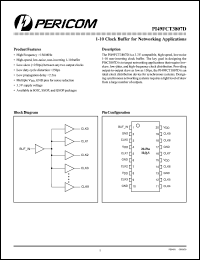 PI49FCT3807DQ datasheet: 1-10 clock buffer for networking applications PI49FCT3807DQ