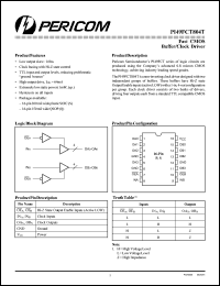 PI49FCT804T datasheet: Fast CMOS buffer/clock driver PI49FCT804T