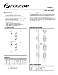 PI5C16211K datasheet: 24-bit bus switch PI5C16211K