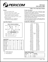 PI5C162214V datasheet: 12-bit,3-to-1 bus-select switch PI5C162214V