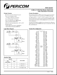 PI5C16233CV datasheet: 16-bit-to-32-bit mux/demux bus switch with undershoot protection PI5C16233CV