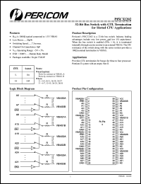 PI5C32202A datasheet: 32-bit bus switch with GTL termination for slotted CPU applications PI5C32202A