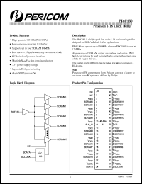 PI6C180V datasheet: Precision 1-18 clock buffer PI6C180V