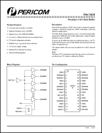 PI6C182BH datasheet: Precision 1-10 clock buffer PI6C182BH