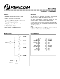 PI6C185-02Q datasheet: Precision 1-5 clock buffer PI6C185-02Q