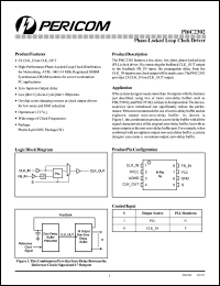 PI6C2302W datasheet: Phase-locked loop clock driver PI6C2302W