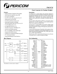 PI6C671FA datasheet: Clock generator for Pentium modules PI6C671FA