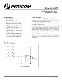 PI74ALVC162835K datasheet: 18-bit universal bus driver with 3-state outputs PI74ALVC162835K