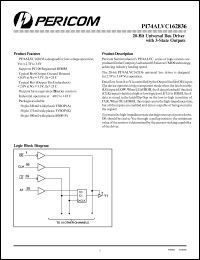 PI74ALVC162836A datasheet: 20-bit universal bus driver with 3-state outputs PI74ALVC162836A