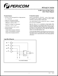 PI74ALVC16334A datasheet: 16-bit universal bus driver with 3-state outputs PI74ALVC16334A