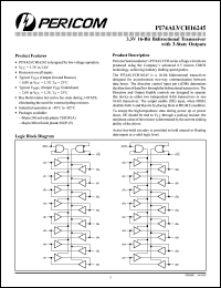 PI74ALVCH16245A datasheet: 3.3V 16-bit bidirectional transceiver with 3-state outputs PI74ALVCH16245A